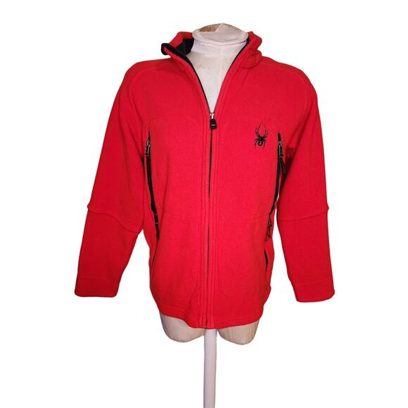 Spyder Boys Fleece Zipper Front Jacket Size L - Picture 1 of 6